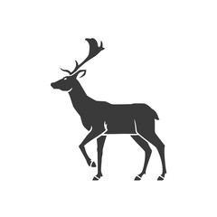 Wall Mural - Deer side view isolated on white background vector object