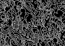 Seamless Pattern With Slime And Tentacles.