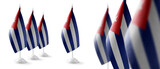 Fototapeta Boho - Set of Cuba national flags on a white background