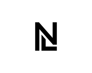 NL LN letter logo design vector template