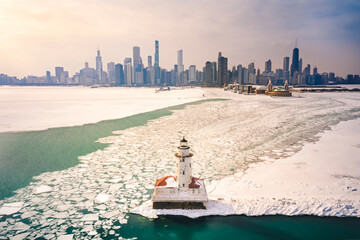 Wall Mural - Chicago from Drone