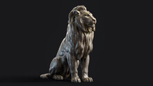 Sitting Lion 3d Sculpture