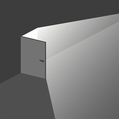 Wall Mural - open door flat draw