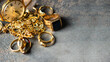 © vasanty - Old and broken jewelry, vintage watches on dark background. Sell  gold  for cash concept.