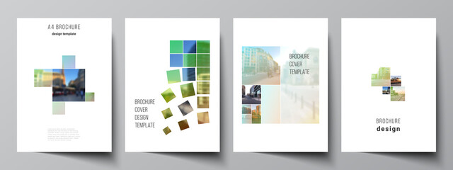 vector layout of a4 cover mockups design templates for brochure, flyer layout, booklet, cover design