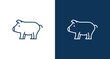 © HM Design - Pig outline icon illustration isolated vector sign symbol