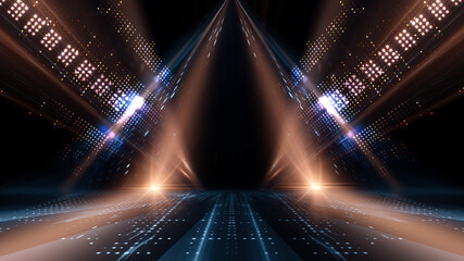 Wall Mural - abstract modern dark background with rays and lines. dark empty scene with geometric patterns. night