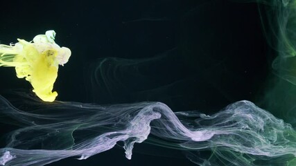 Wall Mural - Motion Color drop in water,Ink swirling in ,Colorful ink abstraction.