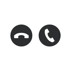 Poster - Call icons. Handset symbols. Vector icons set