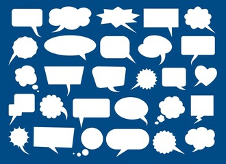 Speech bubbles blank boxes