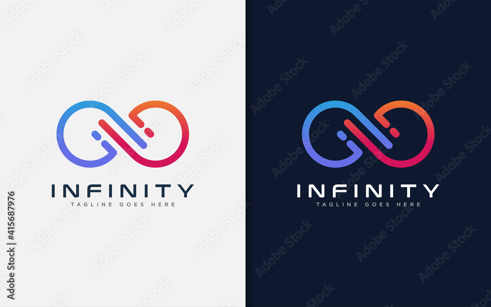 Infinity Sign With Additional Design Modern Infinity Sign Logo Design. Abstract Infinity Symbol Made From ...