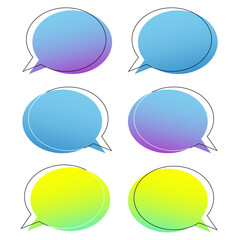 Poster - Modern colored message signs. Abstract vector background. Cloud icon, cloud shape. Vector pattern. Stock image.