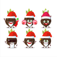 Wall Mural - Santa Claus emoticons with black radish cartoon character