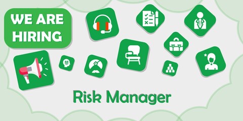 Wall Mural - we are hiring risk manager vector illustration