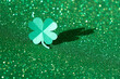 St.Patrick's Day shamrock text greeting card raster