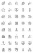 Business and finance line icons set. linear style symbols collection, outline signs pack. vector graphics. Set includes icons as business analytics, investment chart, management, financial diagram
