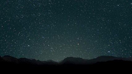 Wall Mural - mountain. backgrounds night sky with stars and moon and clouds.