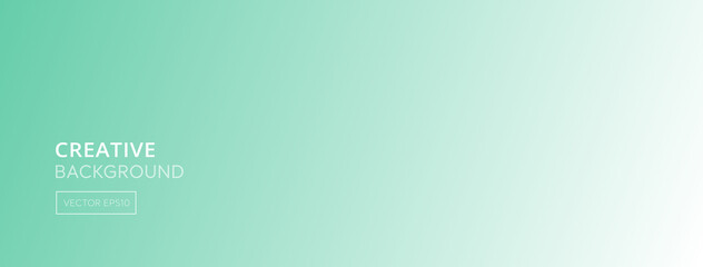 Wall Mural - abstract white green aquamarine gradient color banner background