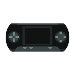 Poster - Retro Handheld game console flat vector illustration 