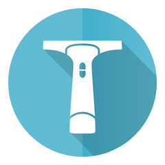Aufkleber - Window vacuum cleaner blue icon, flat design vector illustration in eps 10 for webdesign and mobile applications