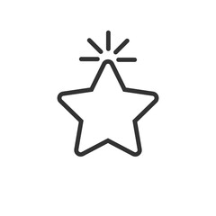 Wall Mural - star. star vector icon, isolated. star in line design. vector illustration