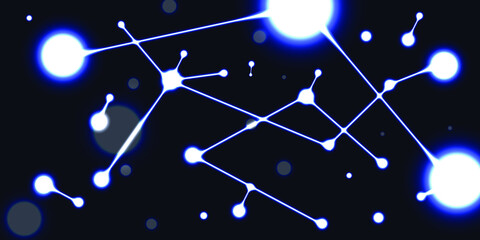 Network Dots and lines connection. Modern dark abstract technology background. Vector EPS 10
