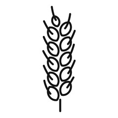 Poster - Wheat plant icon. Outline wheat plant vector icon for web design isolated on white background