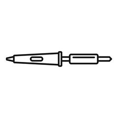 Poster - Soldering cable icon. Outline soldering cable vector icon for web design isolated on white background
