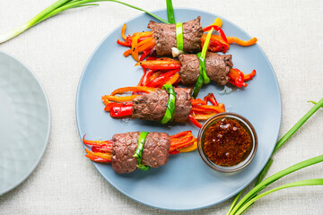 Poster - Beef rolls with bell pepper