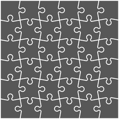 Fototapete - A lot of piece flat puzzle pattern presentation. Many step puzzles business background. Simple pattern. Section compare service banner. Puzzle illustration template simple shape. Abstract Background