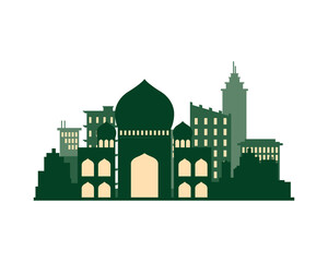 Poster - agra city architecture silhouette icon