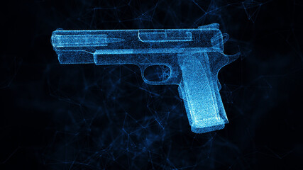Poster - 3d rendered illustration of Digital Weapon. High quality 3d illustration