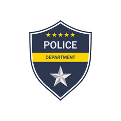 police badge. shield of cop department. badge of officer police. emblem of sheriff. symbol of securi