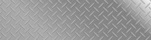 Abstract Grey Metallic Grooved Texture Background. Silver Technology Vector Banner Design