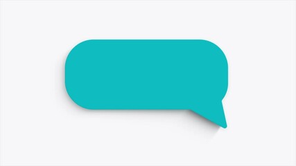 Poster - An Animation of a Blank empty speech bubbles on white background