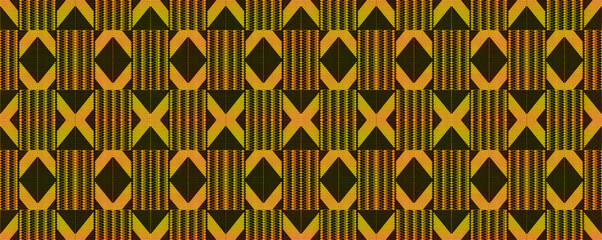 Colorful African fabric - Seamless pattern