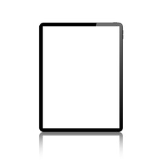Wall Mural - tablet blank screen vector mock up. realistic pad empty screen mockup.  isolated tablet on white background with reflection.