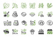 © JJ Chamon - Stevia icon set. hand drawn doodle icons cartoon logo vector and illustration