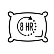 © dzm1try - 8 hours sleep icon. Clipart image isolated on white background