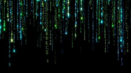 Wall Mural - abstract black data technology security background