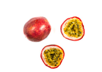 Wall Mural - Passion fruit isolated on white background. Collection