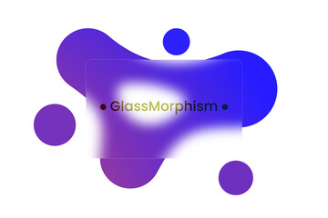 Poster - Abstract background. Transparent frame in glass morphism style