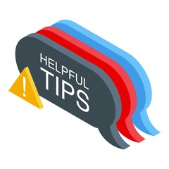Poster - Helpful tips icon. Isometric of helpful tips vector icon for web design isolated on white background