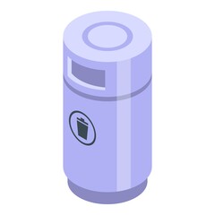 Poster - Airport bin trash icon. Isometric of airport bin trash vector icon for web design isolated on white background