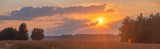 Fototapeta Zachód słońca - sunset over summer field