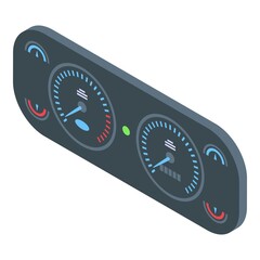 Poster - Car control dashboard icon. Isometric of car control dashboard vector icon for web design isolated on white background