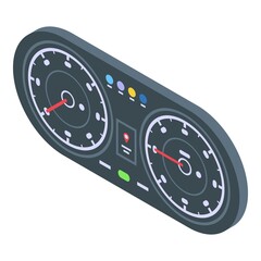 Fototapete - Traffic dashboard icon. Isometric of traffic dashboard vector icon for web design isolated on white background