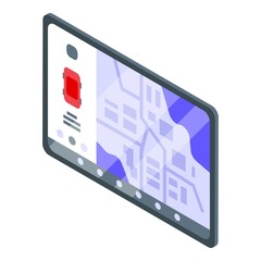 Poster - Dashboard display icon. Isometric of dashboard display vector icon for web design isolated on white background