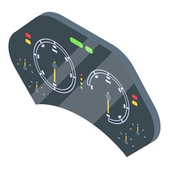 Poster - Dashboard screen icon. Isometric of dashboard screen vector icon for web design isolated on white background