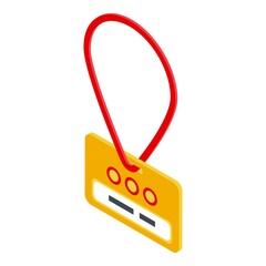 Poster - Work id card icon. Isometric of work id card vector icon for web design isolated on white background
